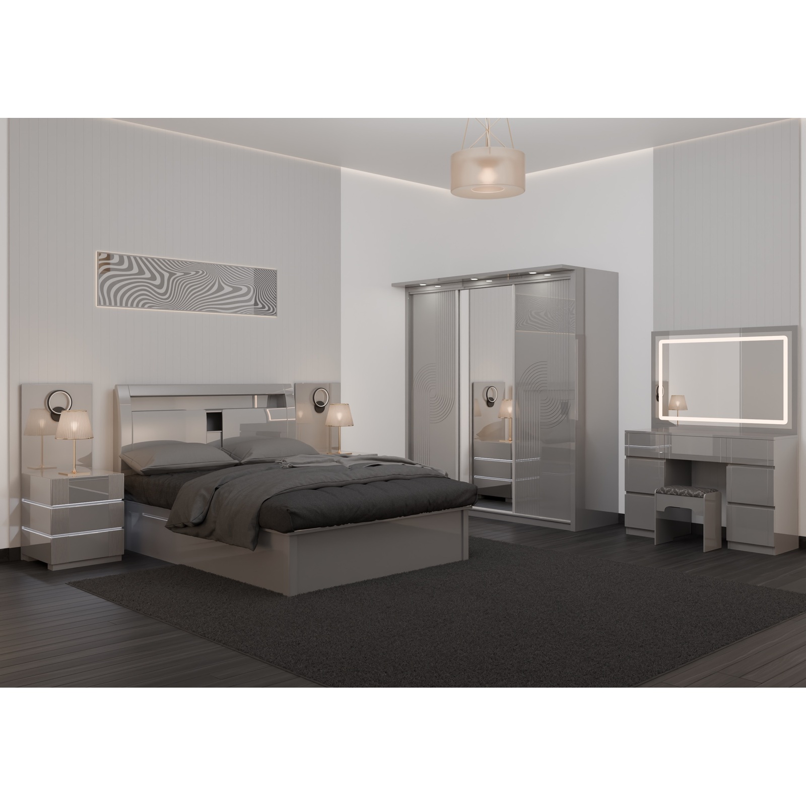 305 Bedroom Set – Grey Paint