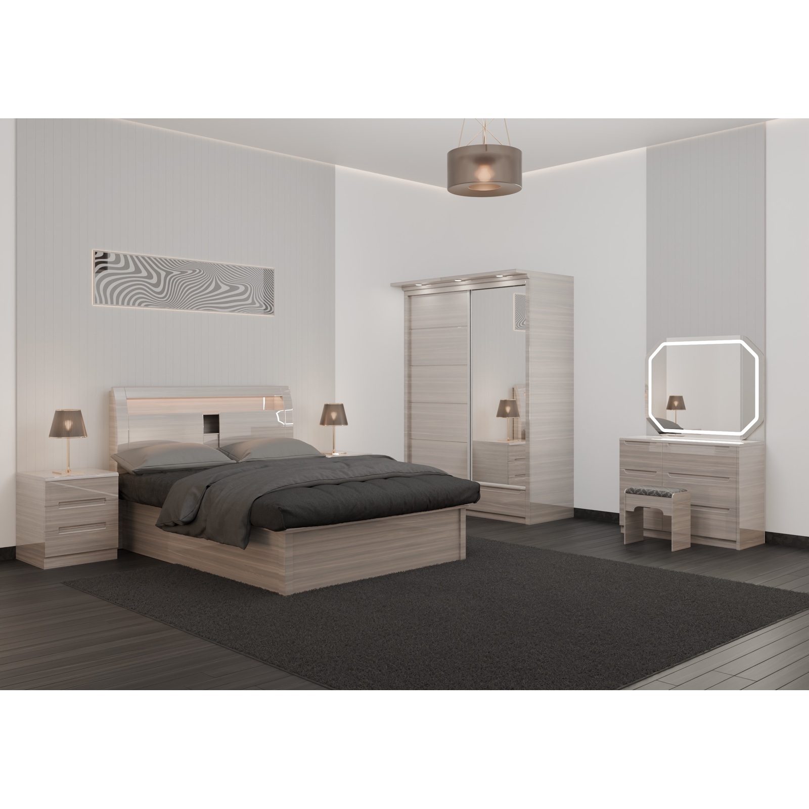 305 Bedroom Set – Grey