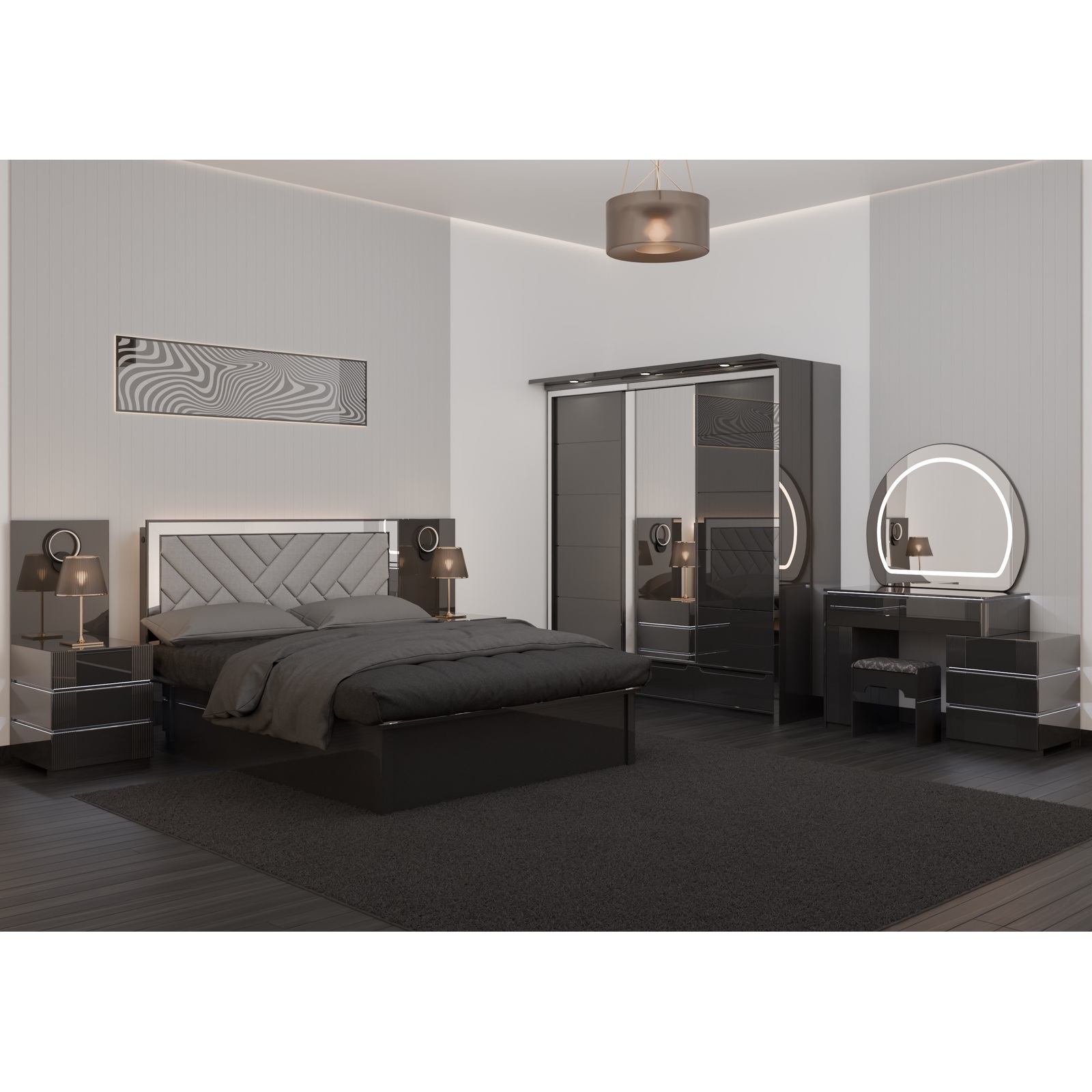 B01 Bedroom Set – Black