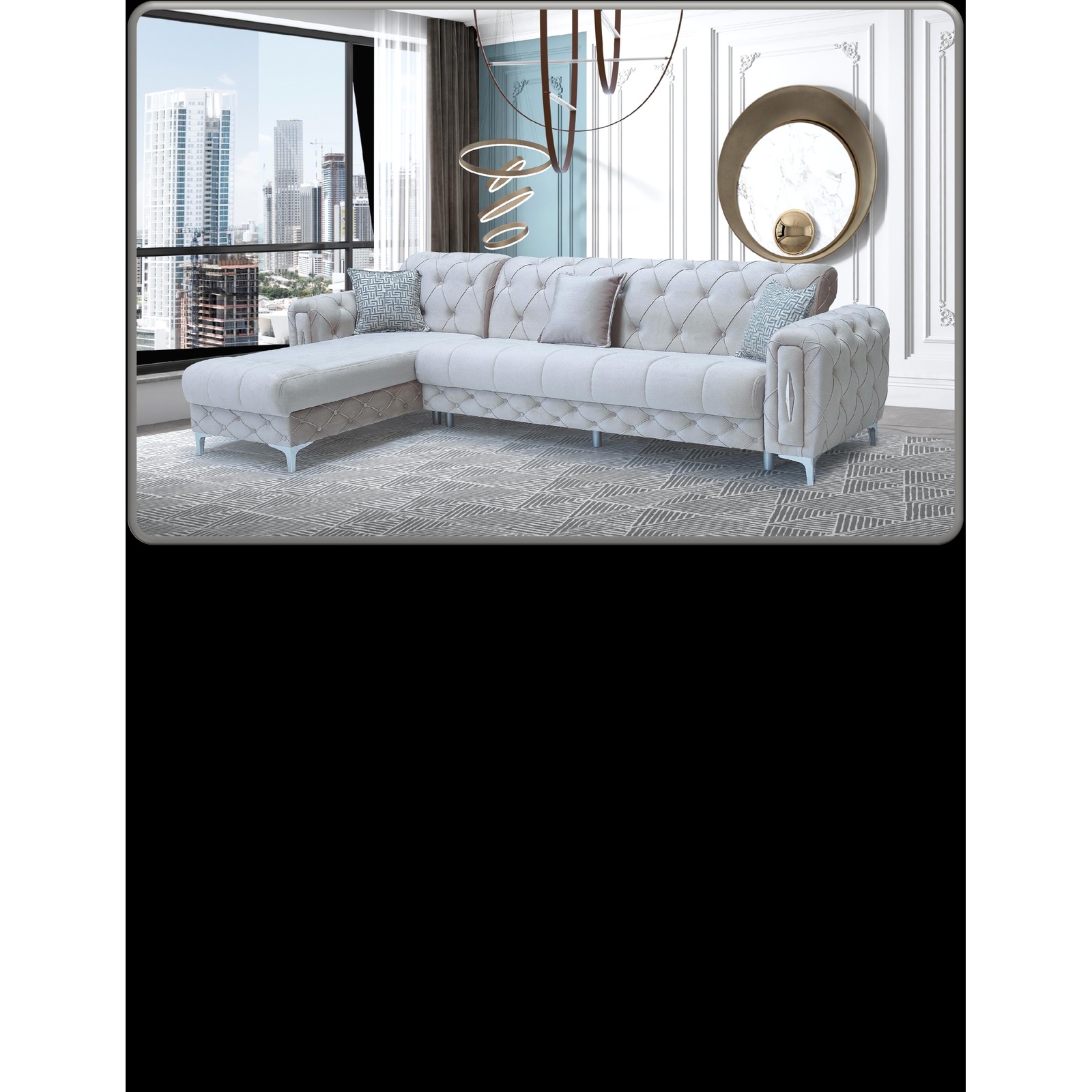 Lotto Relax Corner Sofa Bed – Grey
