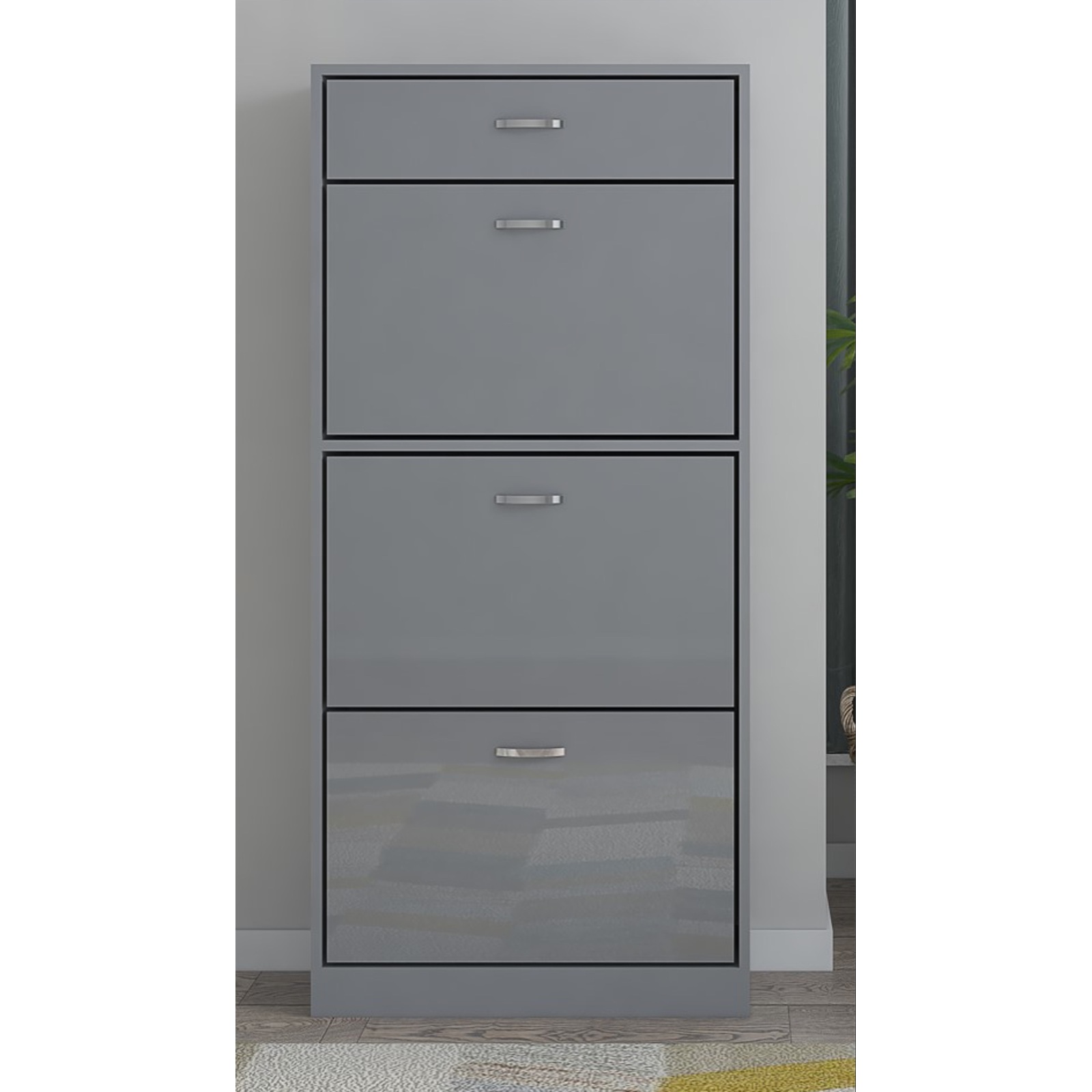 Velo 4 Tier High Gloss Shoe Rack