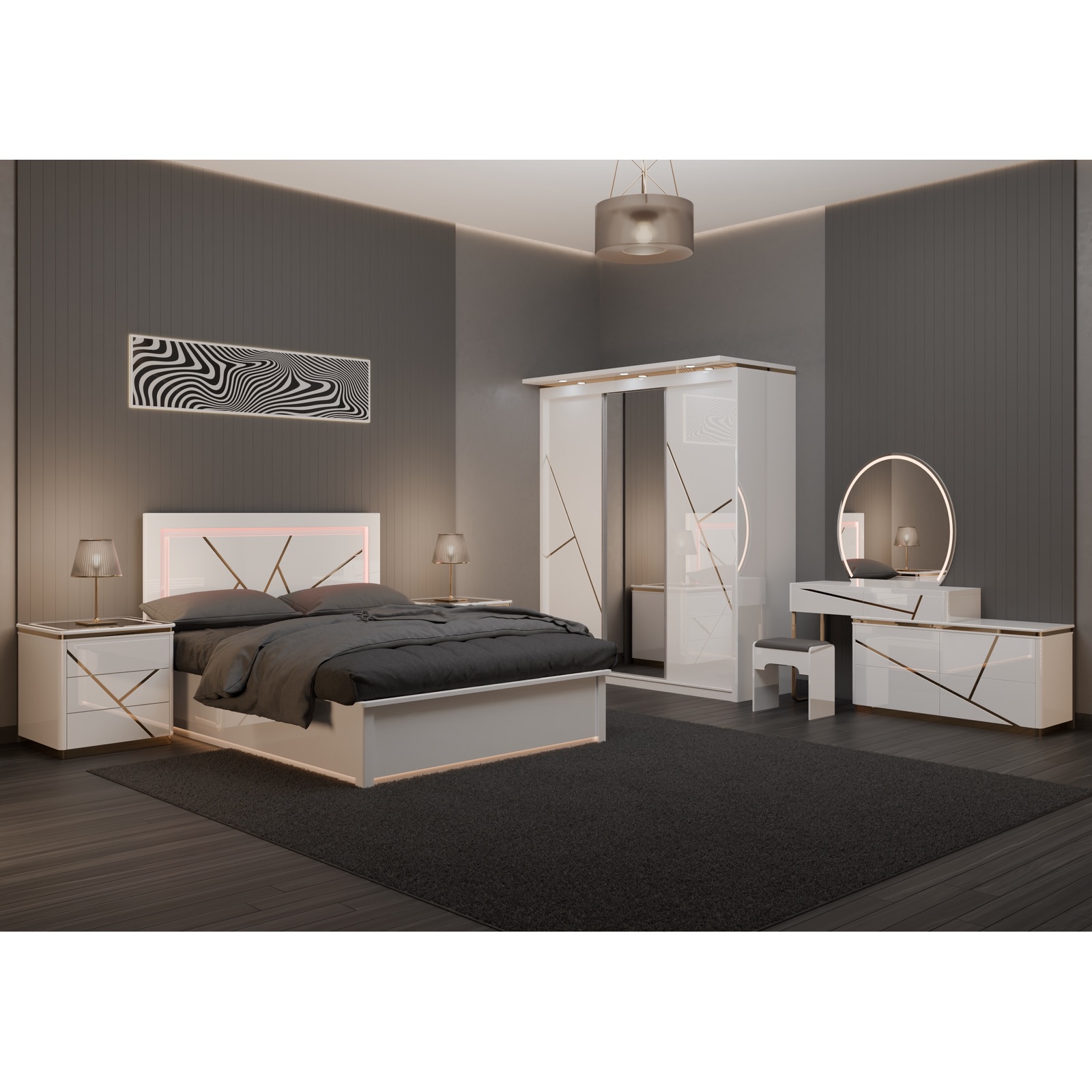 Zenith Bedroom Set – White