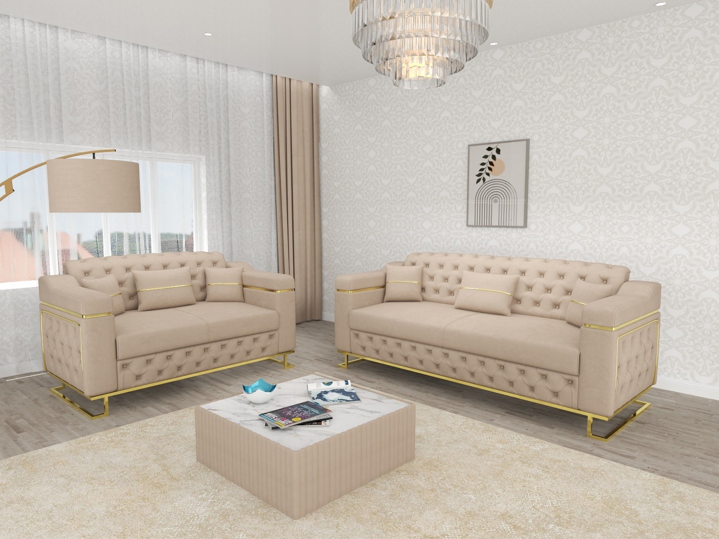 Ruby 3+2 Sofa Bed Set