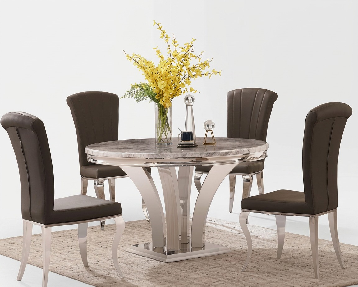 Charisma Marble Round Dining Table