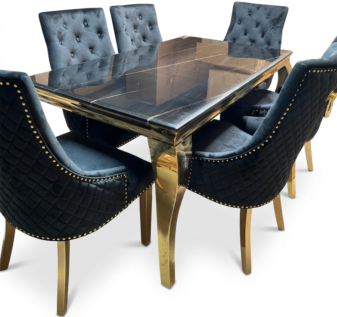 Marble Top Dining Table (2)
