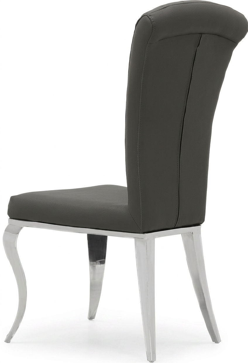 Chrome Faux Leather Chair