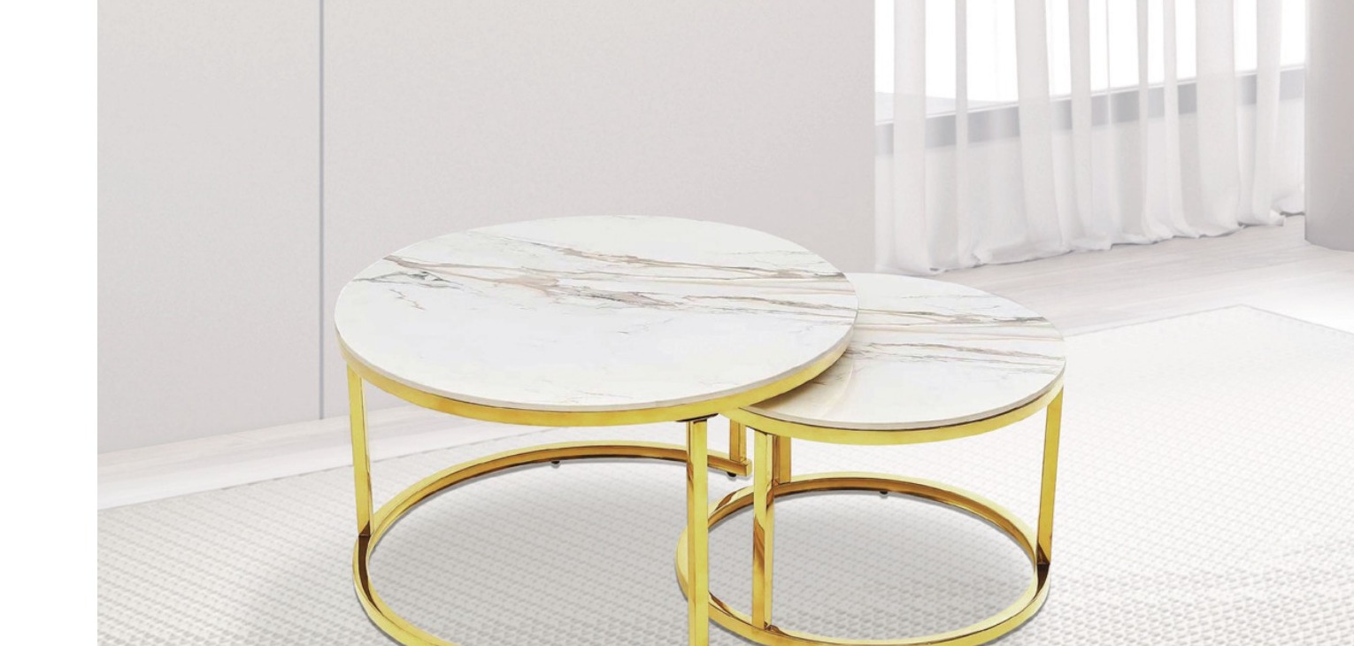 Round Nesting Coffee Tables (Set of 2)