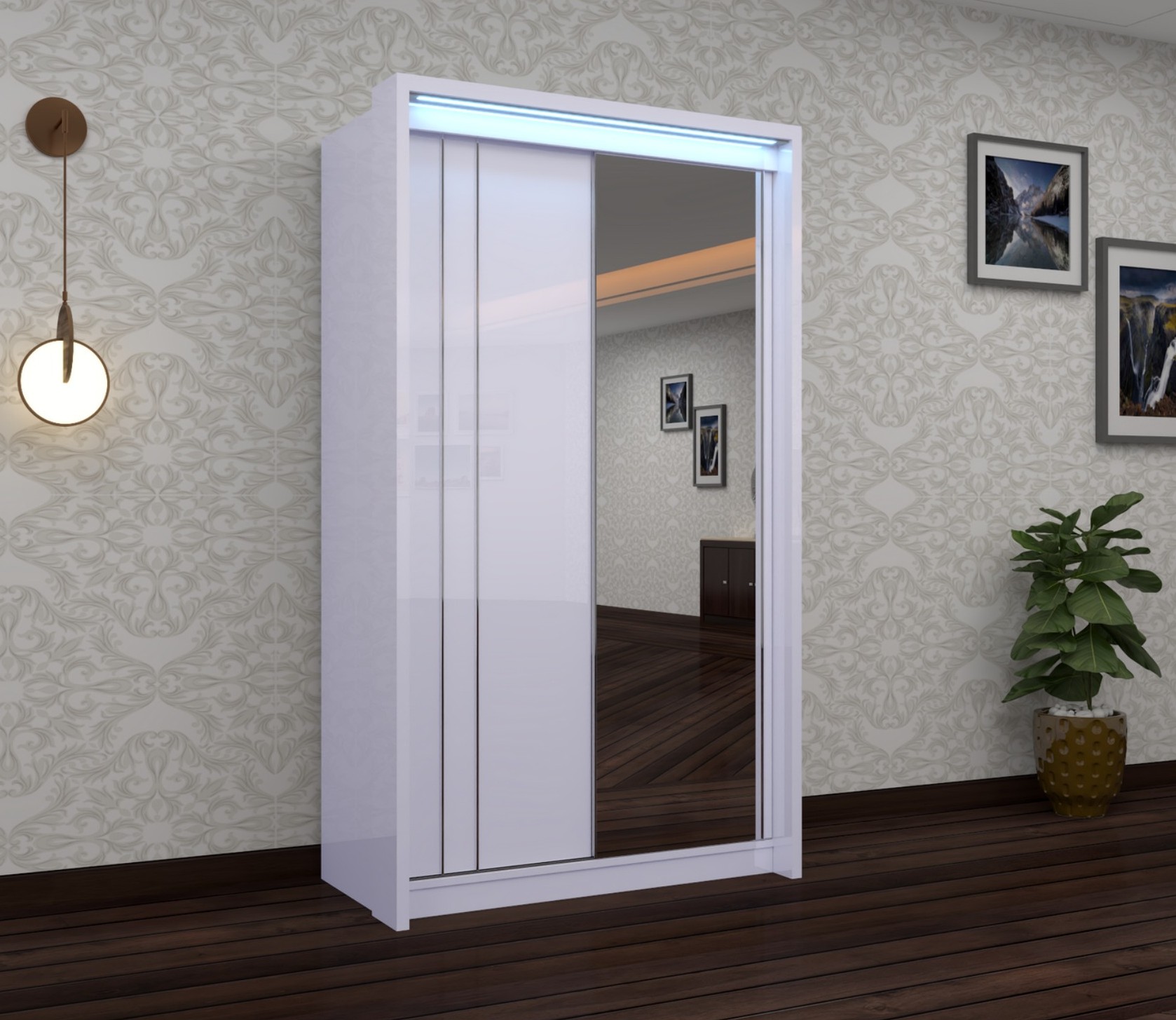 Berlin 125cm Sliding Wardrobe