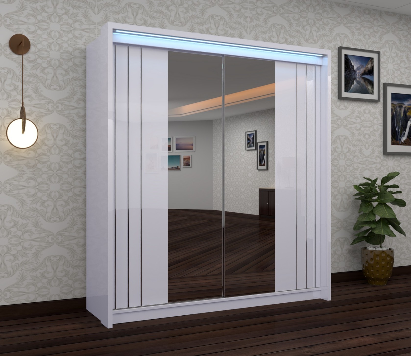 Berlin 165cm & 204cm Sliding Wardrobe