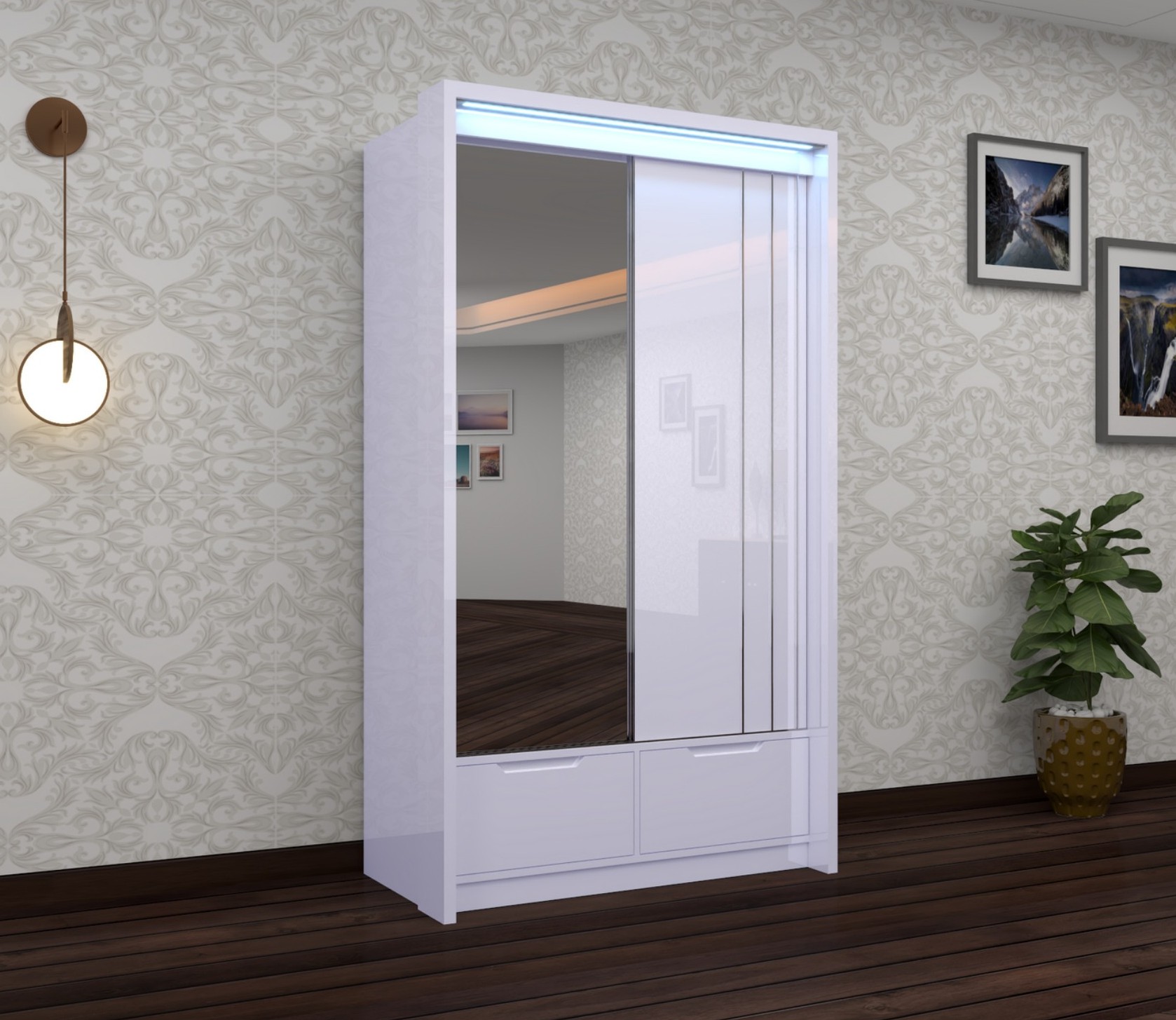 Cairo 125cm Sliding Wardrobe