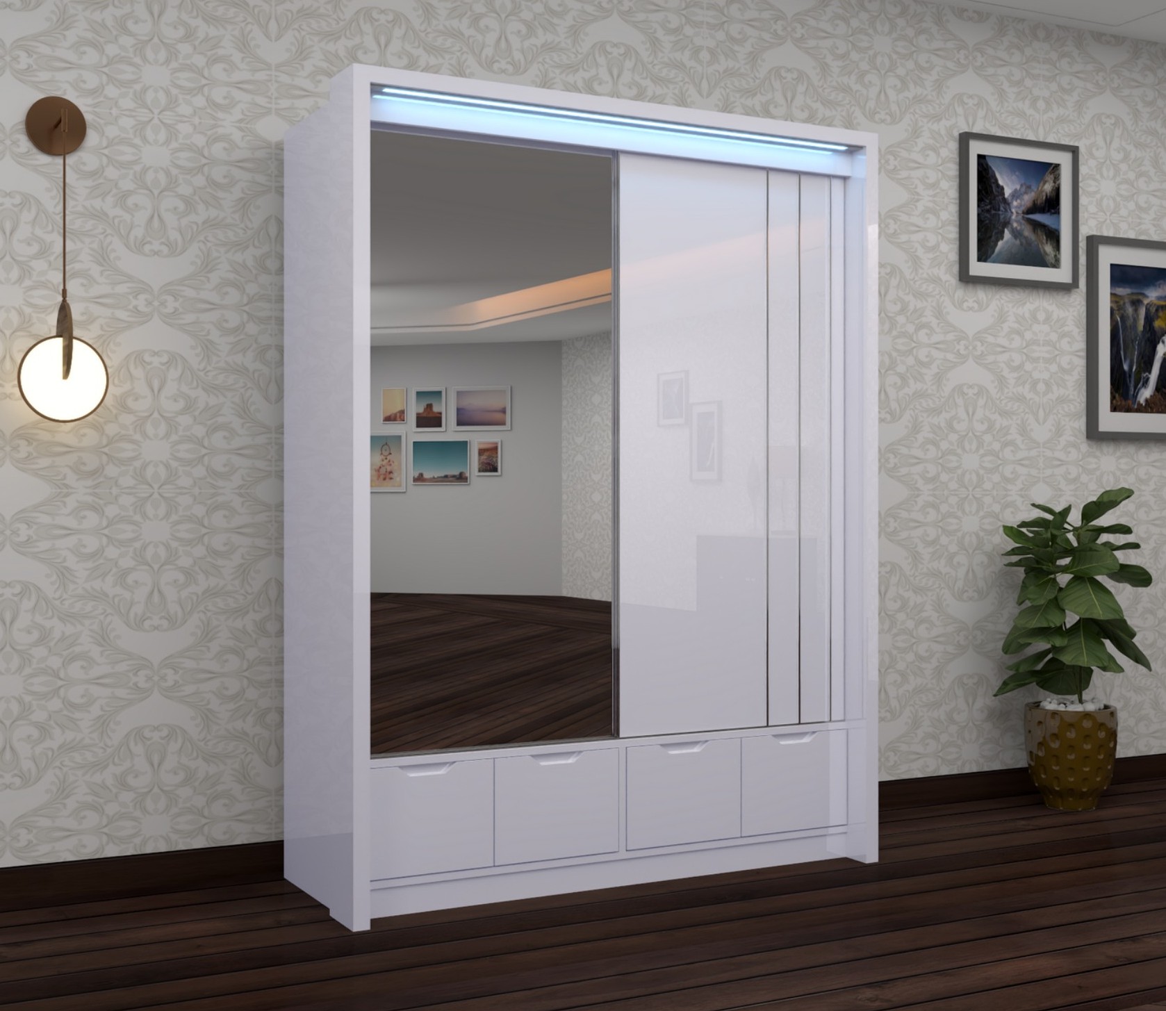 Cairo 204cm Sliding Wardrobe