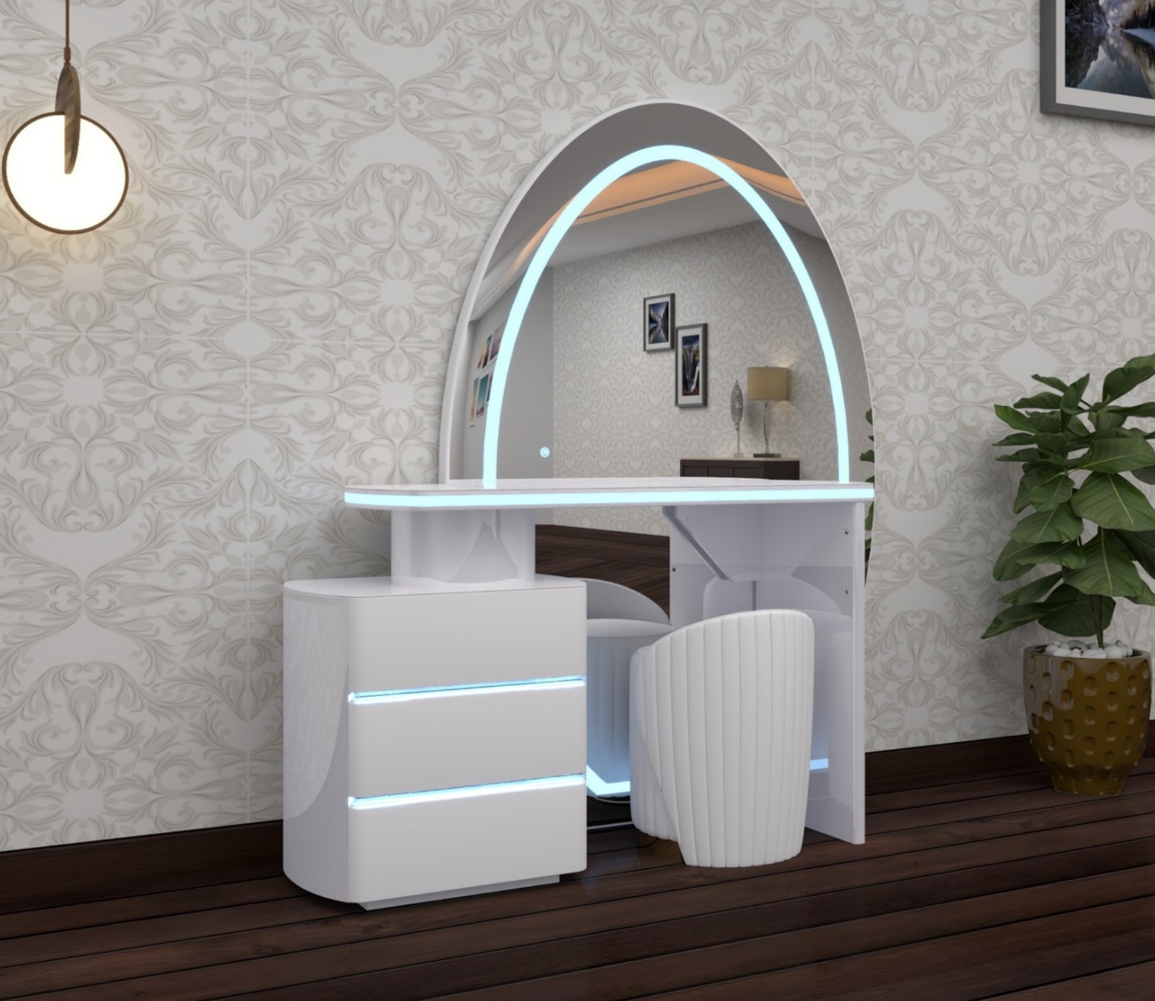 Ovela LED Dressing Table