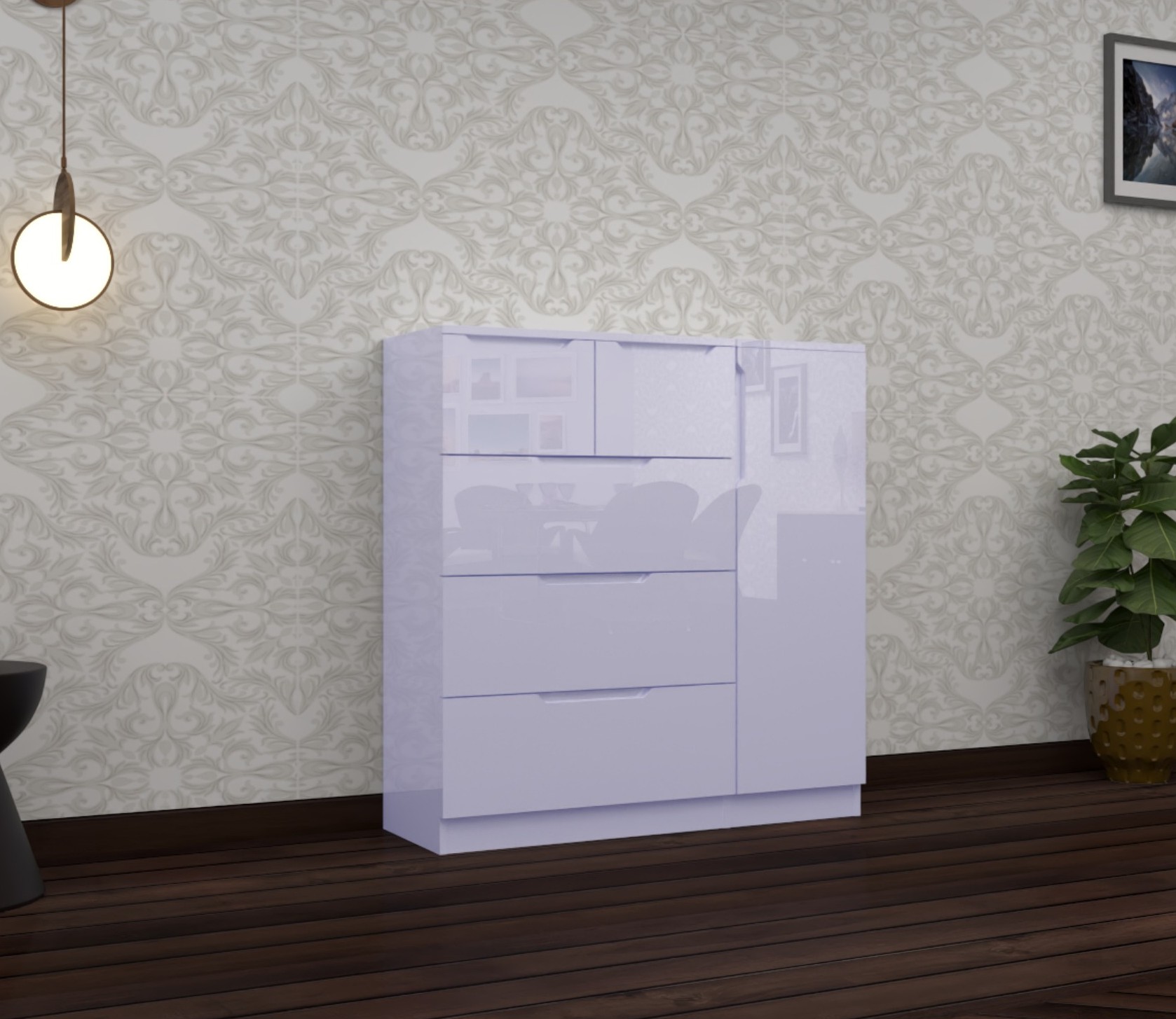 Rome High Gloss Chest of Drawers